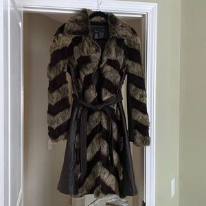 Fur and leather jacket send me an offer